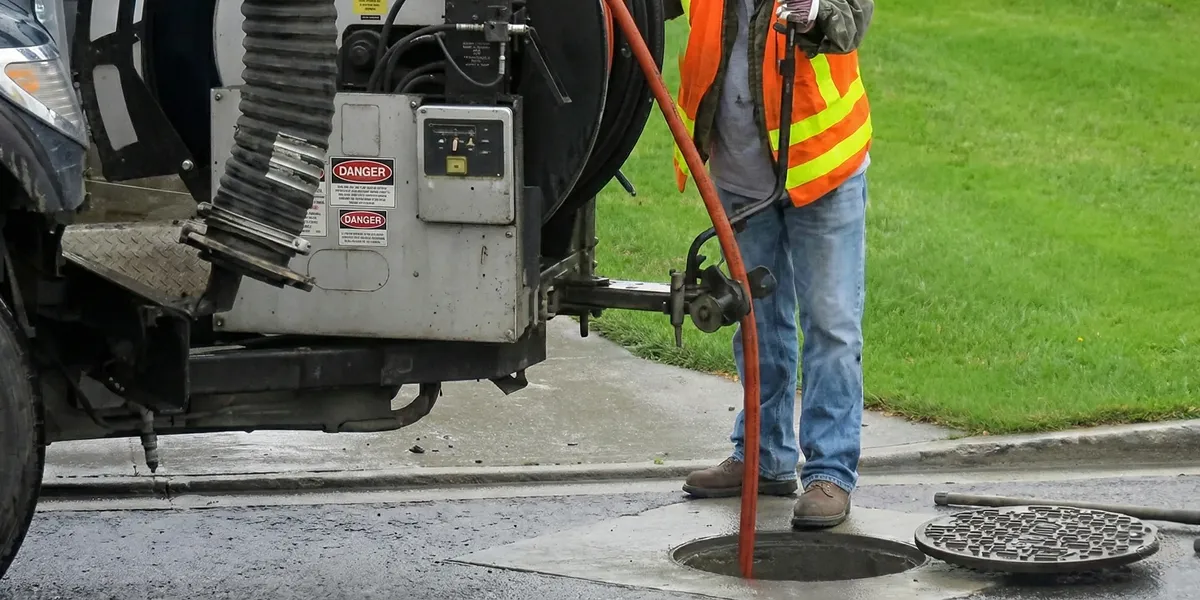 sewage clean up professionals using industrial equipment to remove contaminated wastewater in Los Angeles, CA