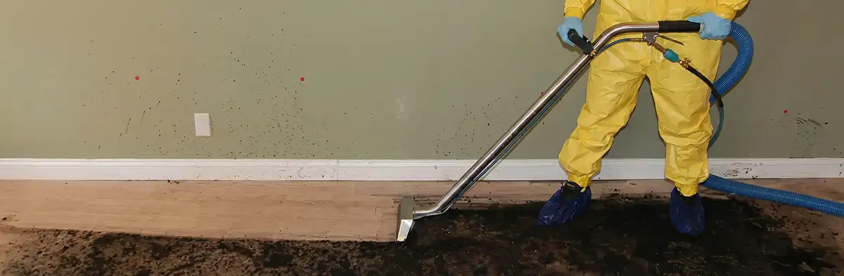 sewage removal service performing deep cleaning and extraction of sewage from an indoor area in Los Angeles, CA